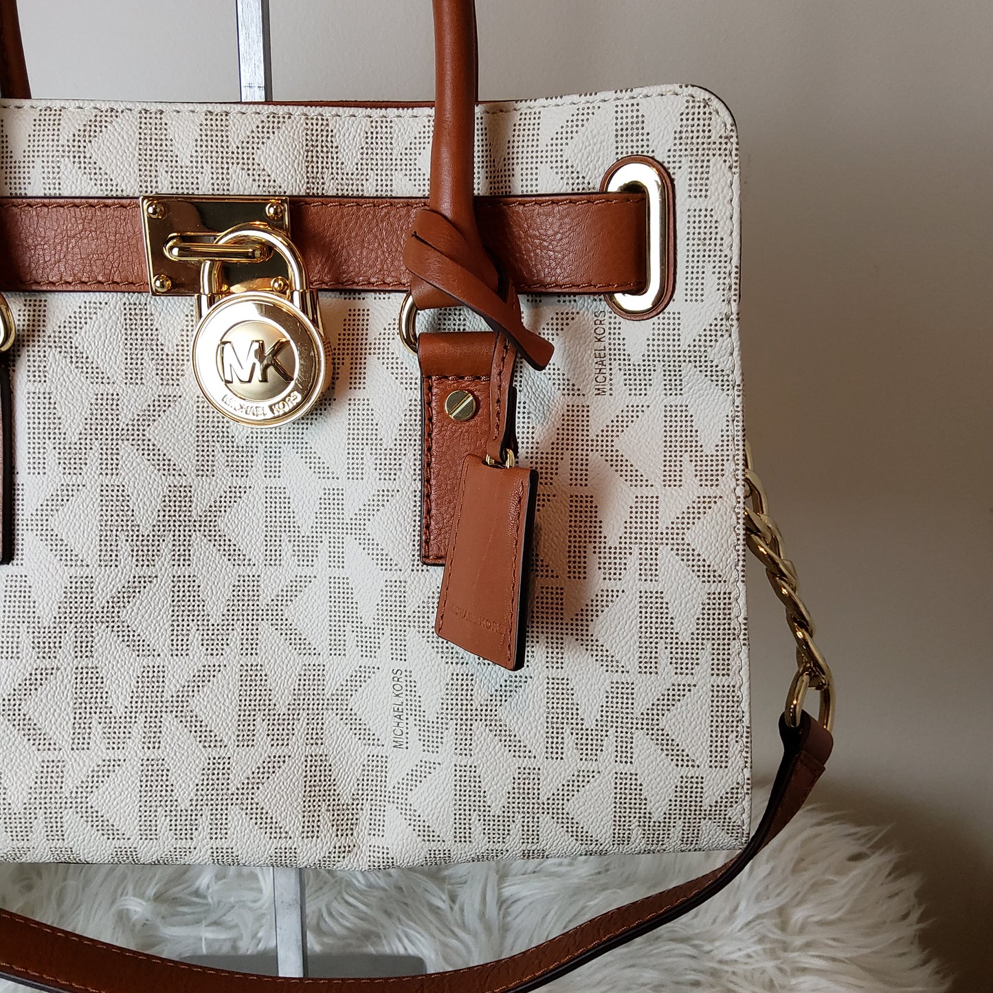 Michael Kors Hamilton Logo Chain Tote