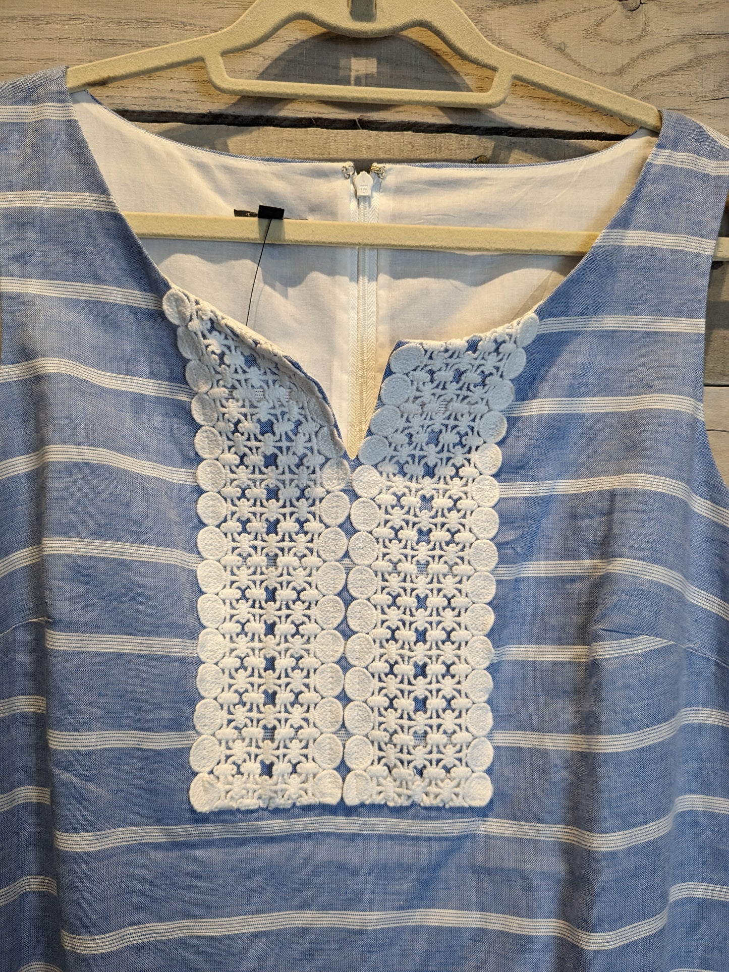 Talbots Chambray Shift Dress asz 14