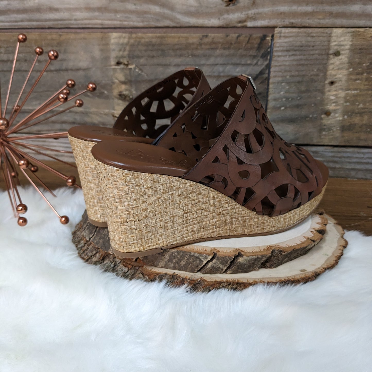 Brighton Daria Wedge Sandals Sz 8