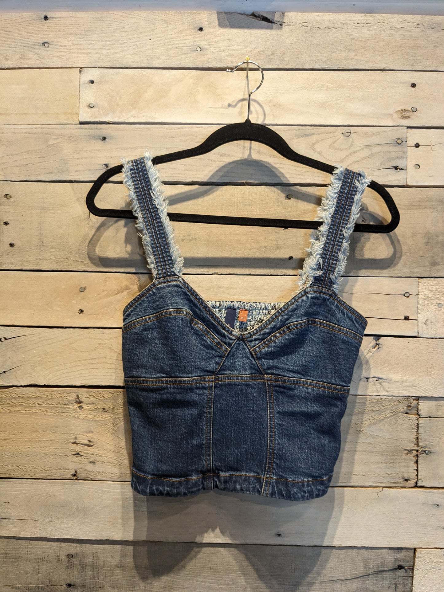 Anthropologie Denim Crop Top