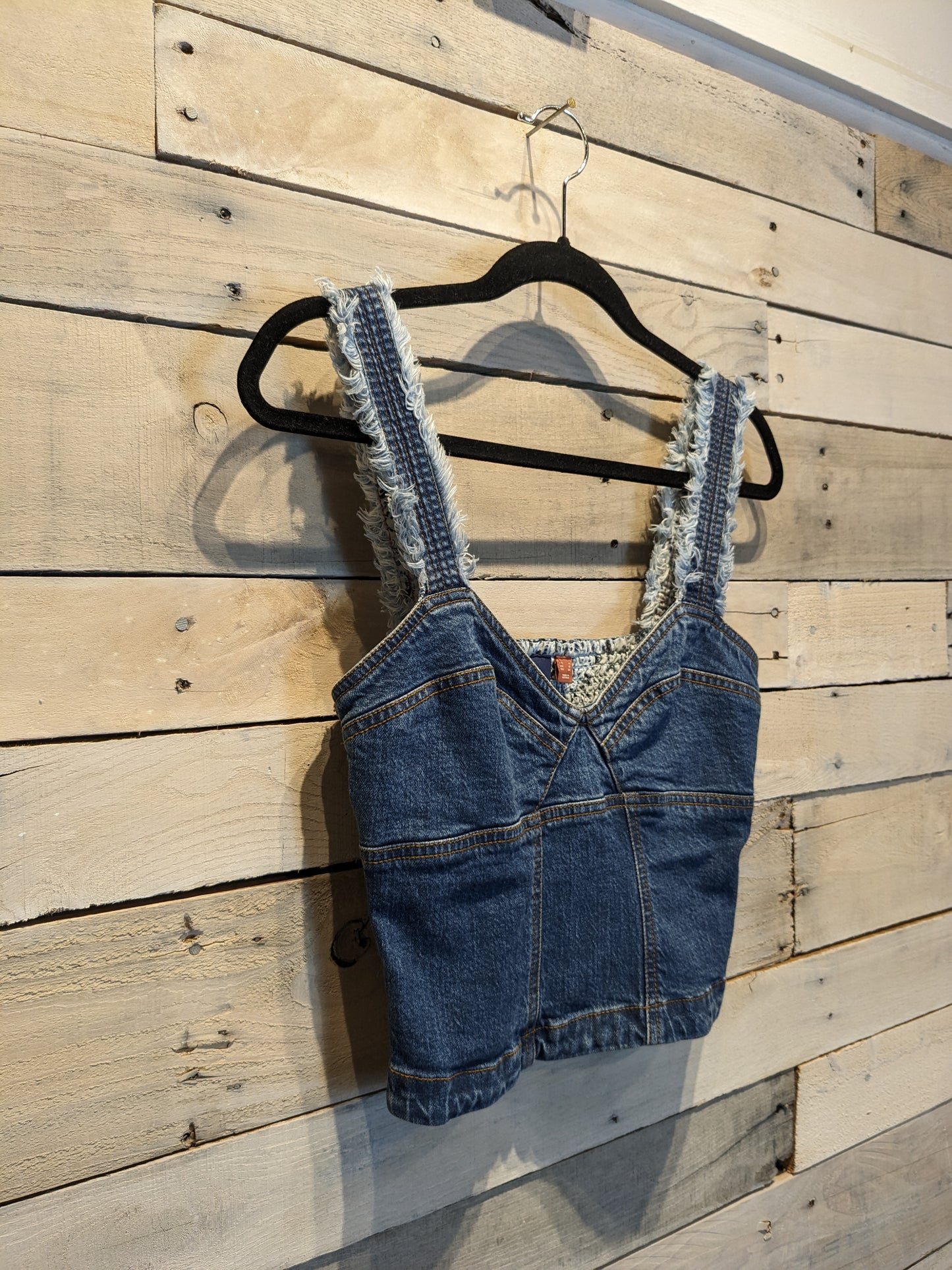 Anthropologie Denim Crop Top