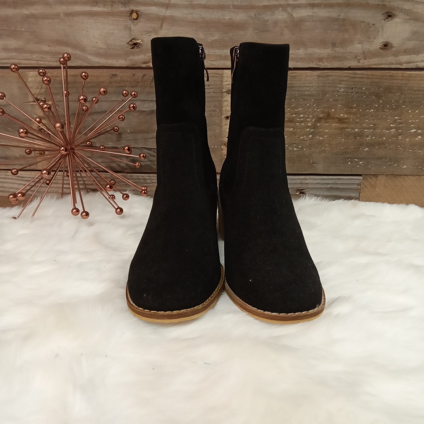 Mis-Jes Black Suede Boots Sz 6