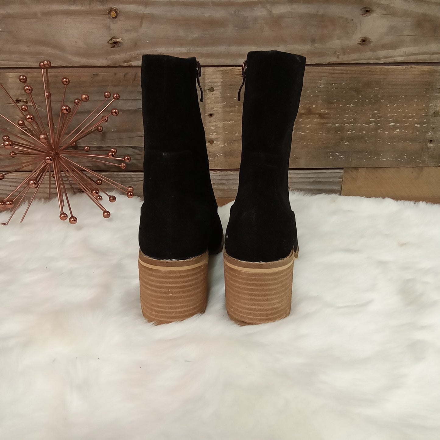 Mis-Jes Black Suede Boots Sz 6