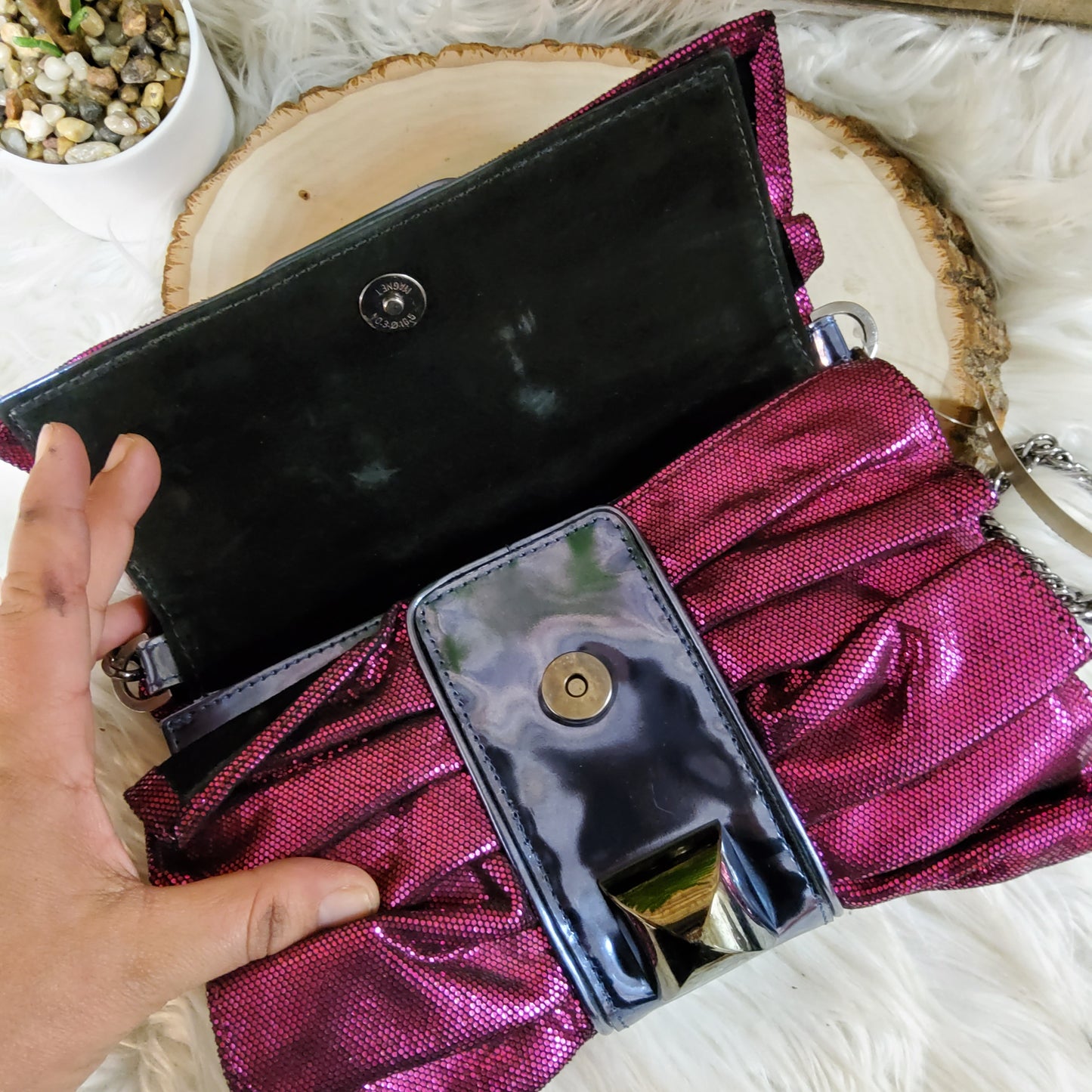 BE&D Metallic Shoulder Bag