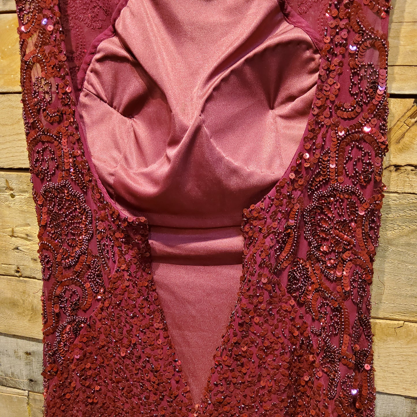 Scala Beaded Sequin Formal Dress Sz 8