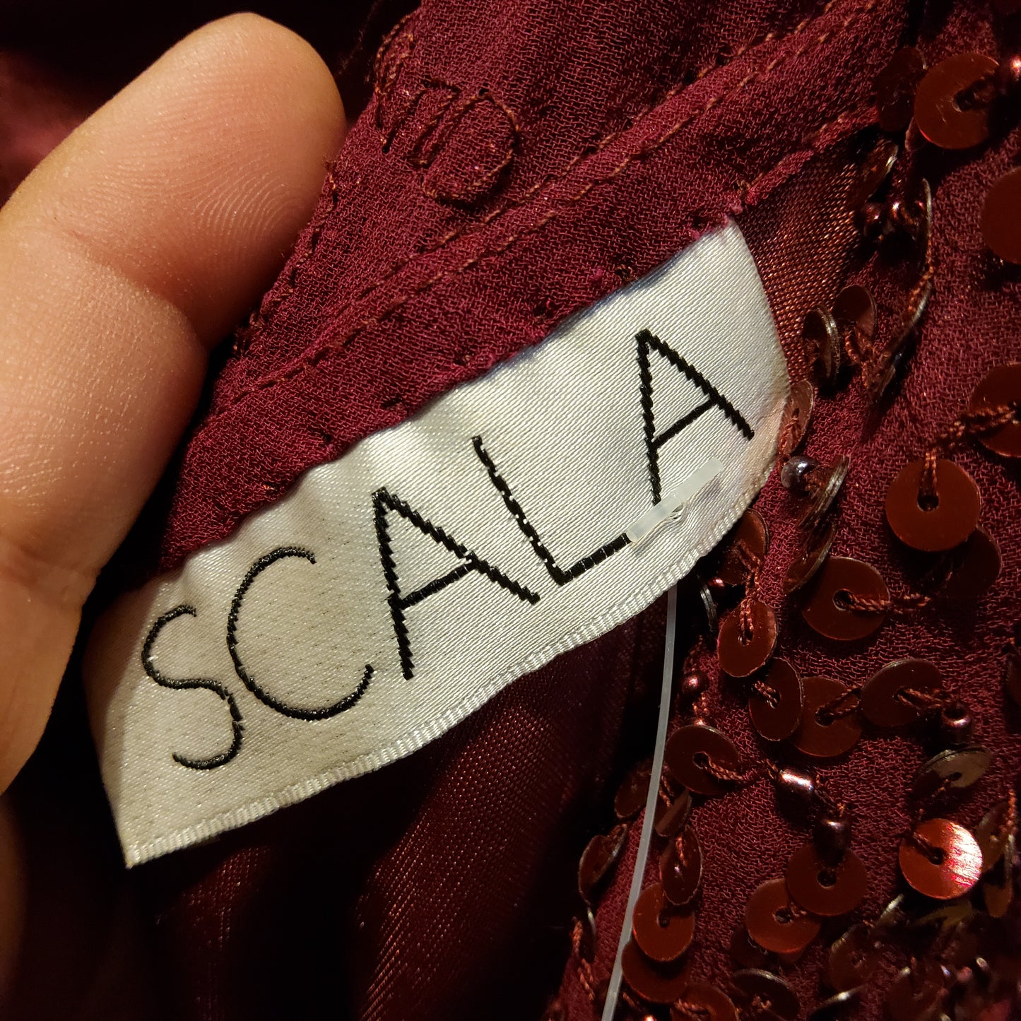 Scala Beaded Sequin Formal Dress Sz 8