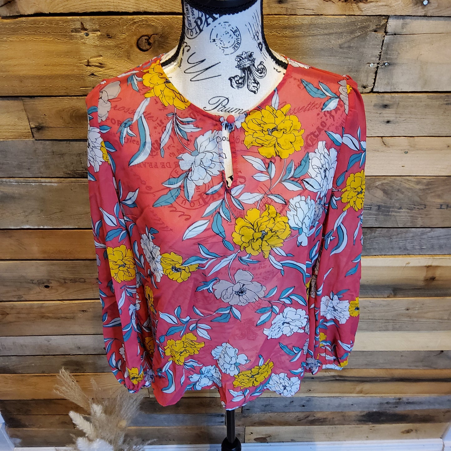 Simply Styled Floral Blouse Sz S