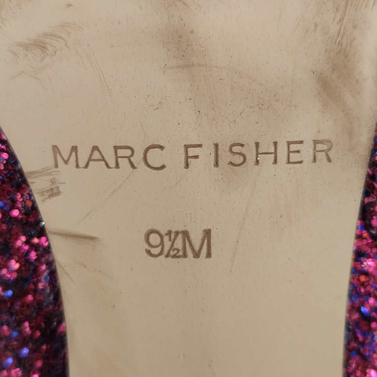 Marc Fisher Magenta Glitter Booties