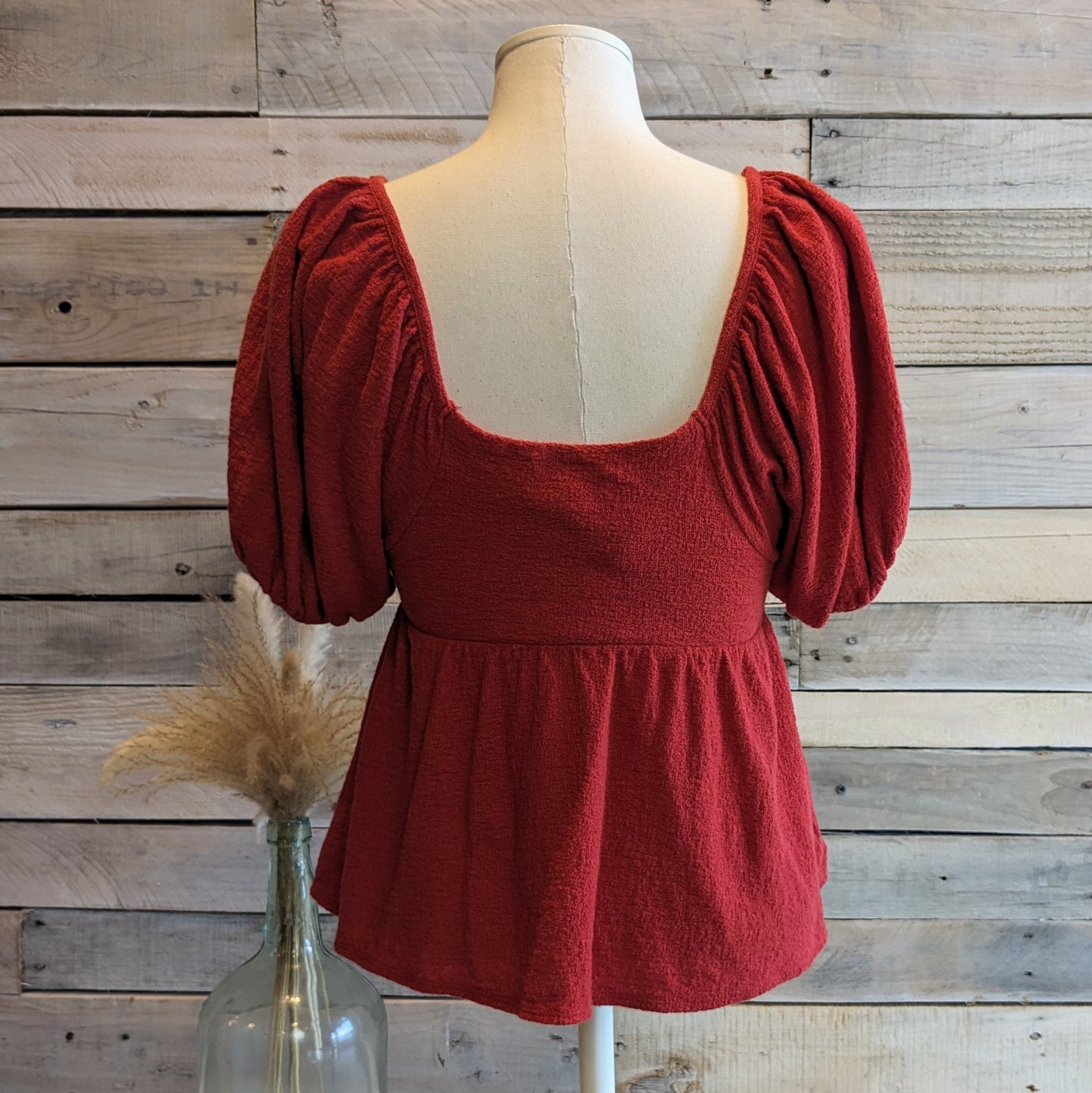 Madewell Red Knit Top Sz XS