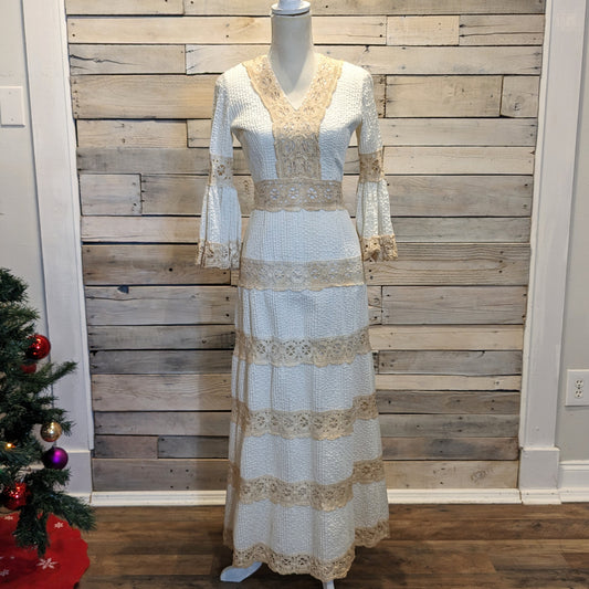 Vintage Mexican Pintuck Dress
