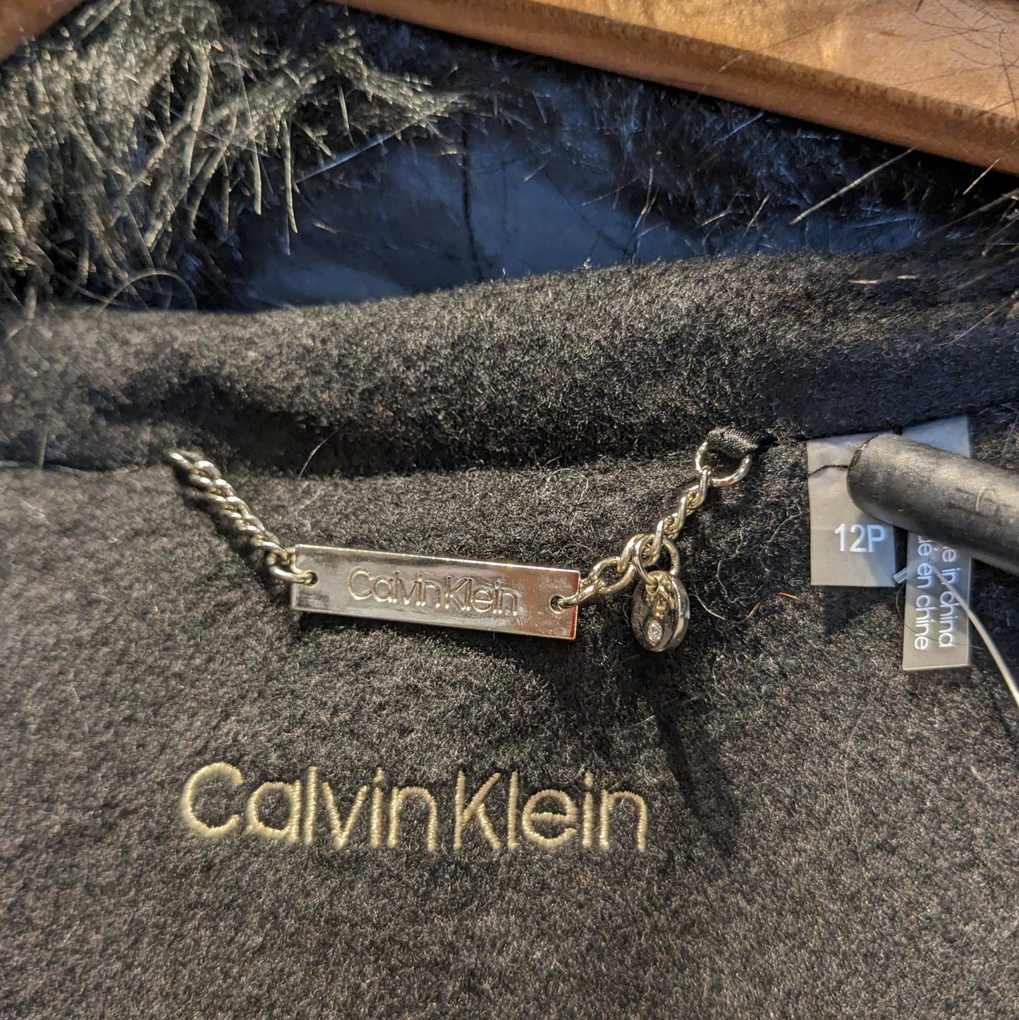 Calvin Klein Wool Trench Coat Sz 12P
