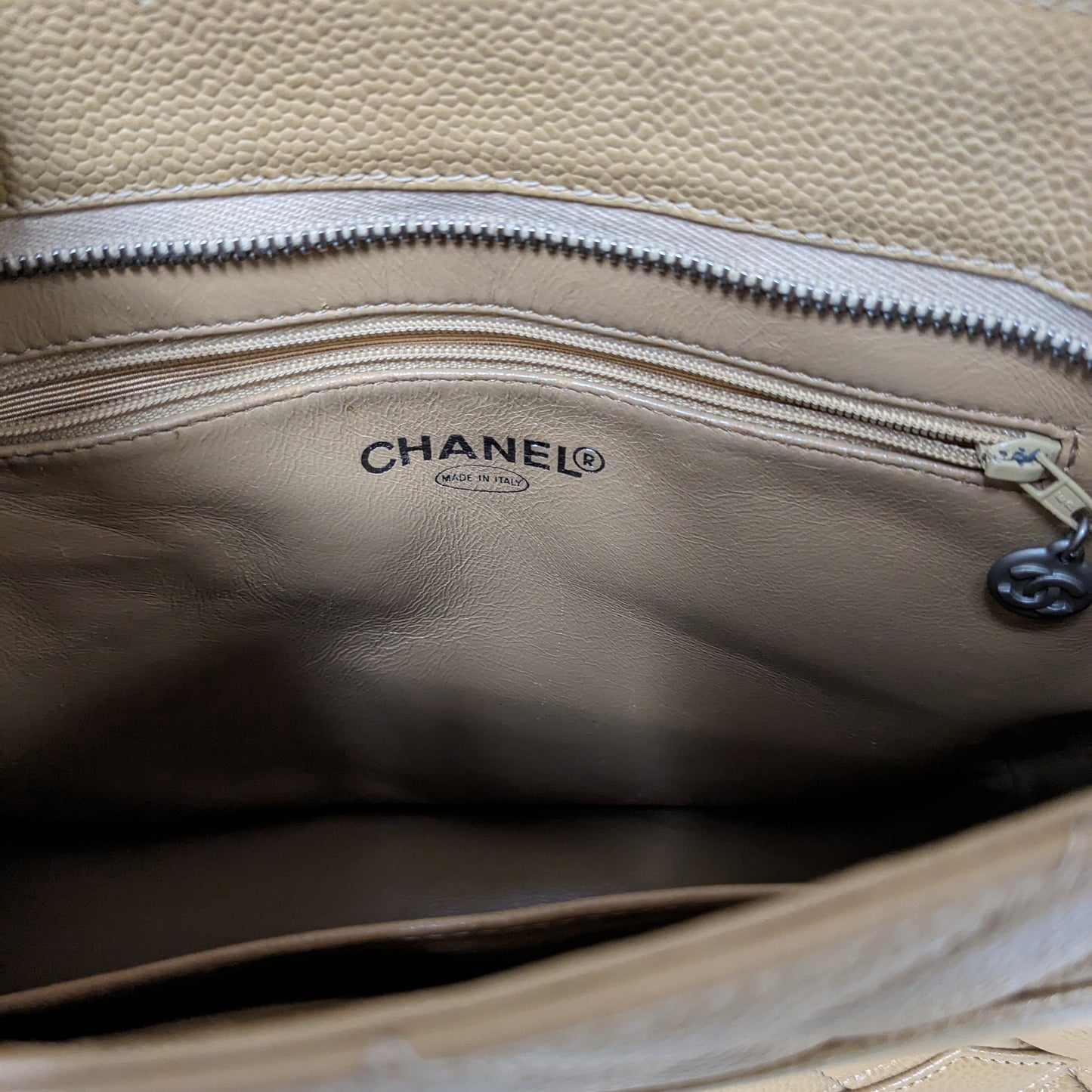 Chanel Medallion Quilted Caviar Leather Tote