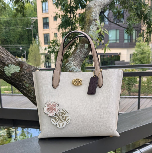 Coach Willow 24 Tote with Tea Roses