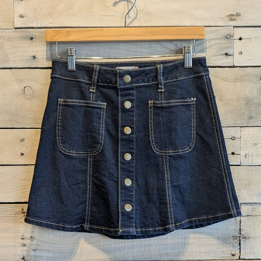 Altar'd State Denim A-line Mini Skirt Sz XS