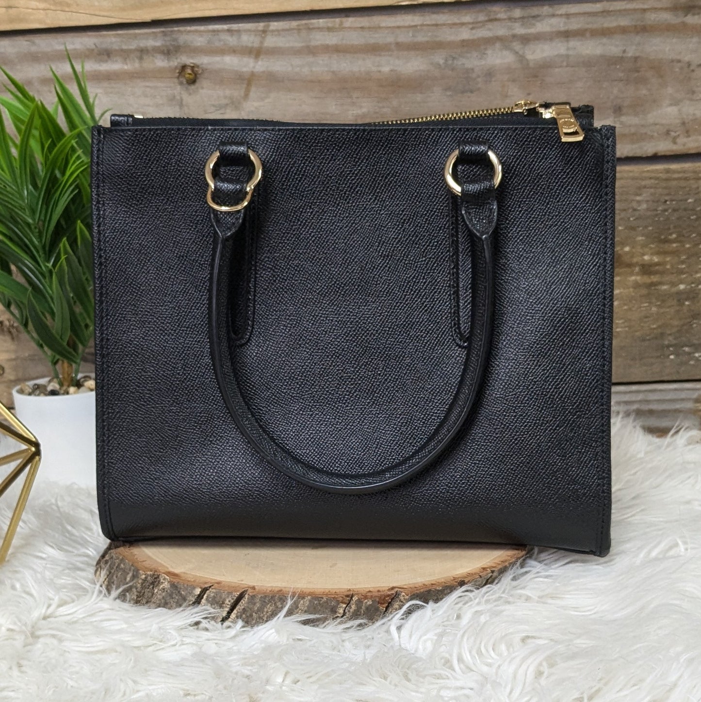 Coach Black Leather Tote