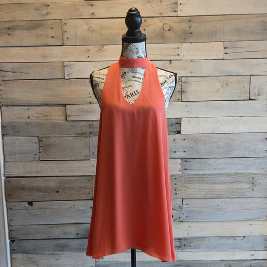 Vestique Coral Halter Dress Sz M