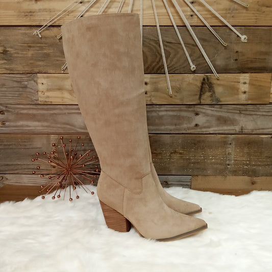 Oasis Society Tall Suede Boots Sz 8