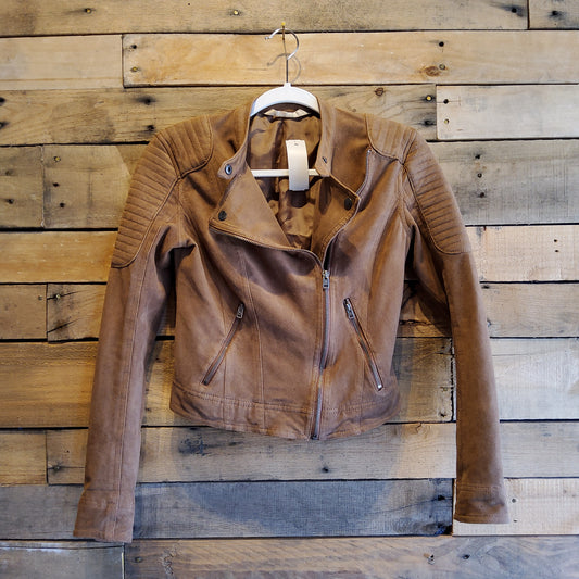 Hollister Suede Moto Jacket Sz