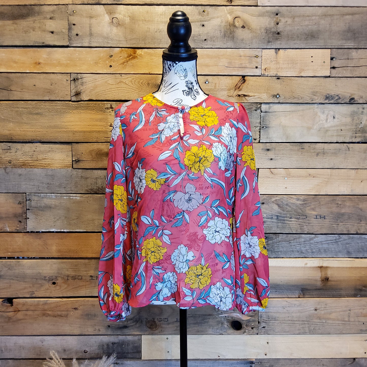 Simply Styled Floral Blouse Sz S