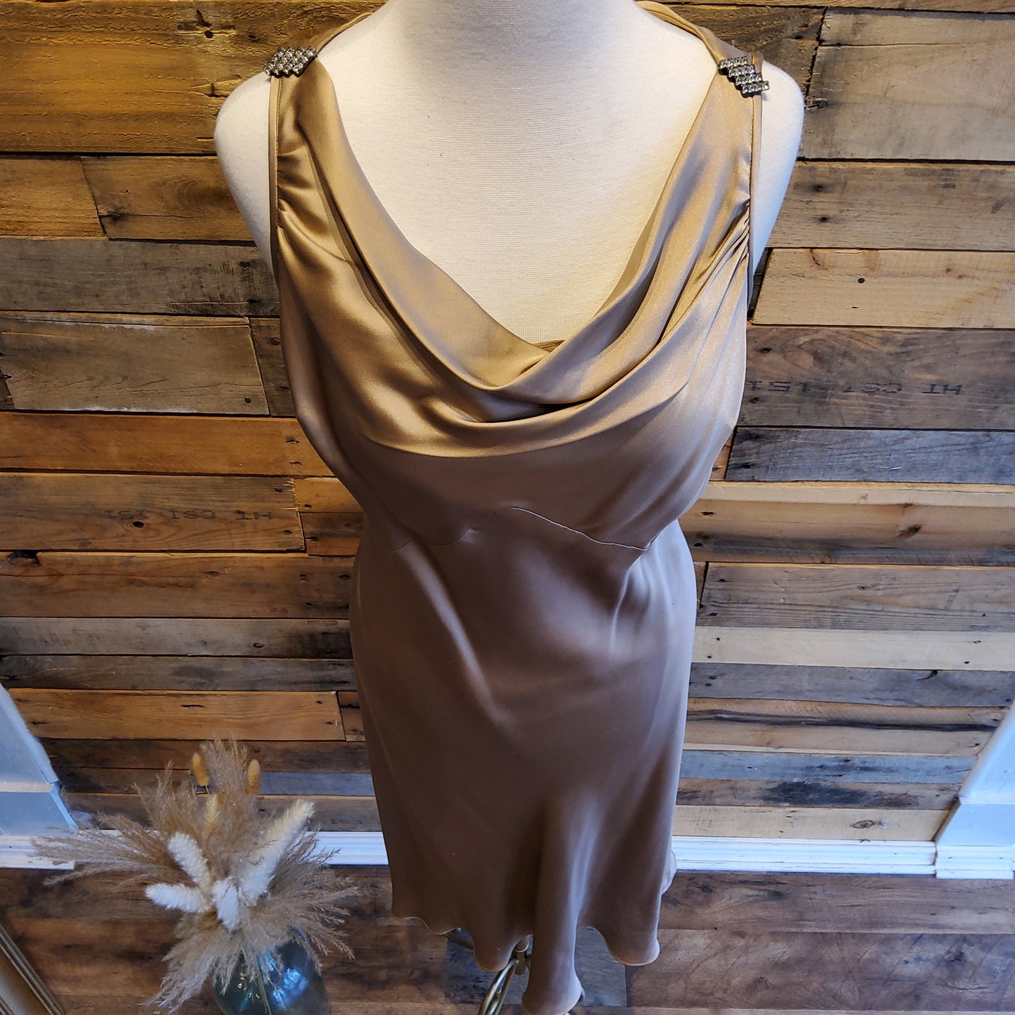 Vintage Anne Klein Satin Dress Sz 16