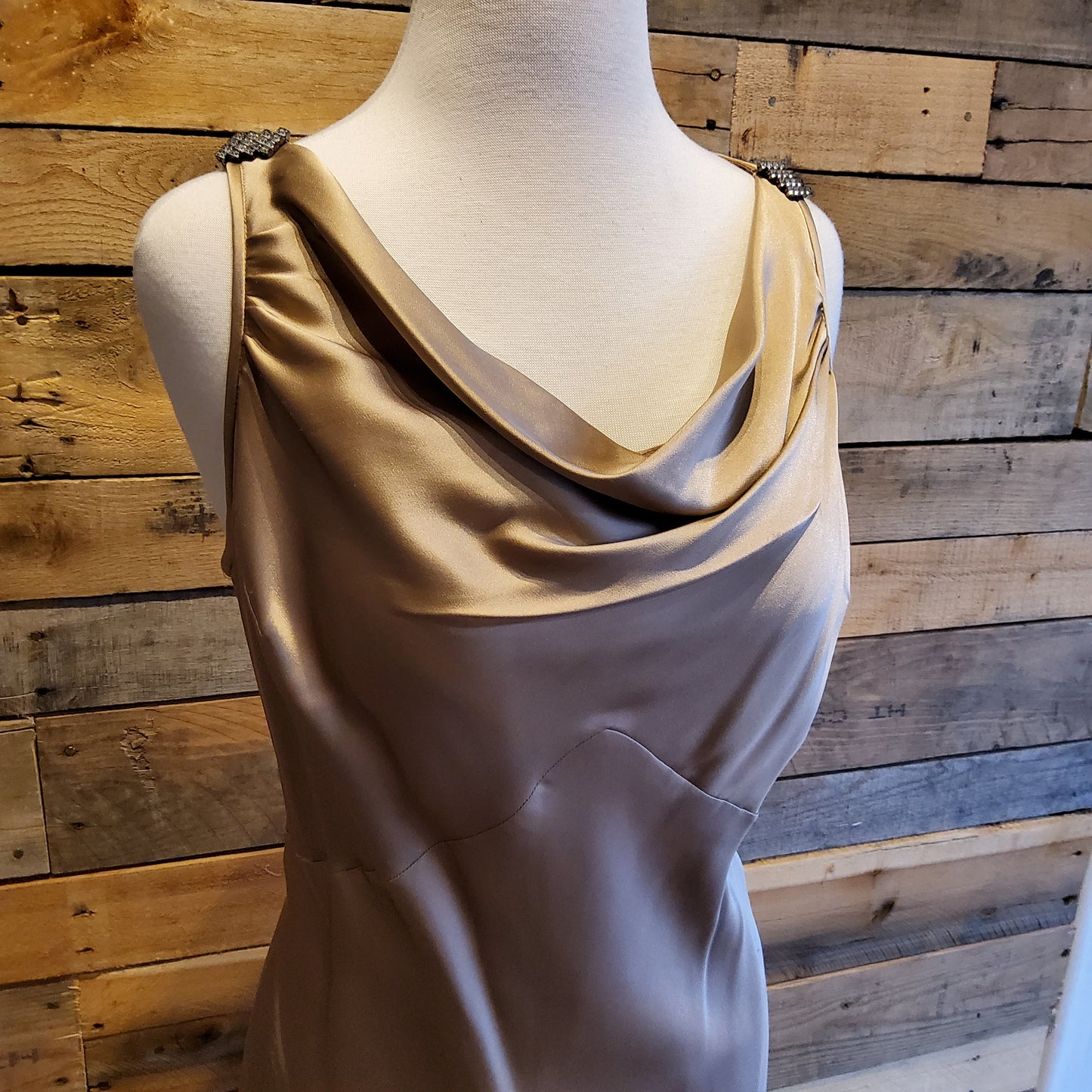 Vintage Anne Klein Satin Dress Sz 16